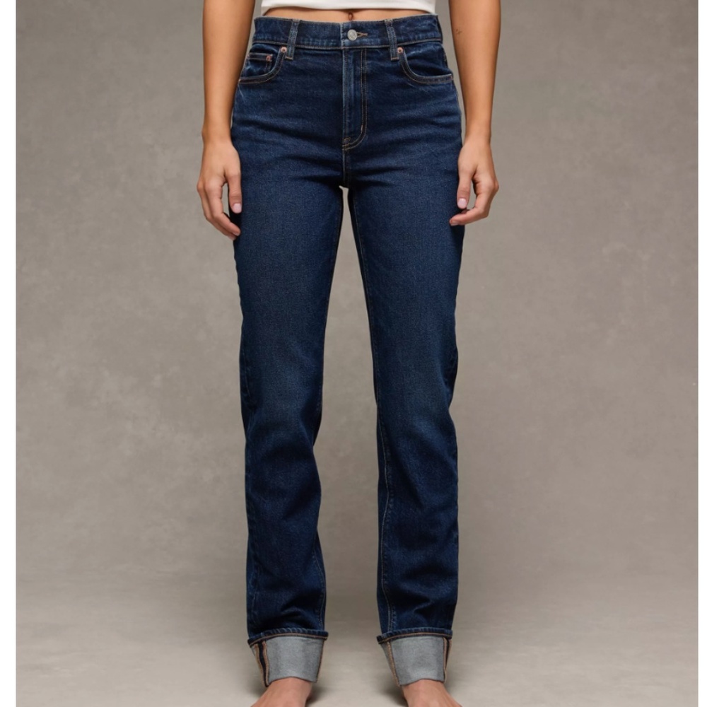 AE Stretch Super High-Waisted Straight Jean